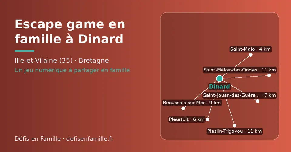 Carte schématique : Dinard et les communes voisines présentées sur ce site (Saint-Malo, Pleurtuit, Saint-Jouan-des-Guérets, Beaussais-sur-Mer, Pleslin-Trigavou, Saint-Méloir-des-Ondes)
