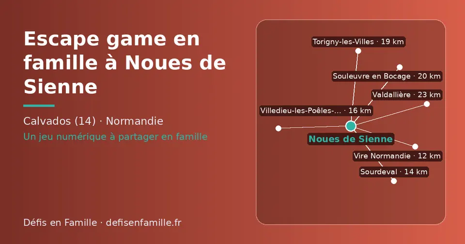 Carte schématique : Noues de Sienne et les communes voisines présentées sur ce site (Vire Normandie, Sourdeval, Villedieu-les-Poêles-Rouffigny, Torigny-les-Villes, Souleuvre en Bocage, Valdallière)