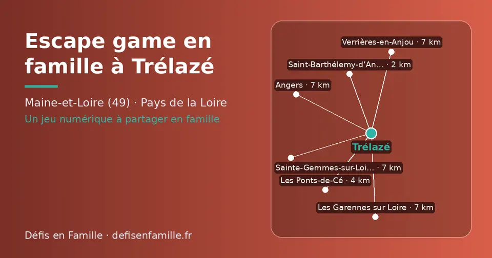 Carte schématique : Trélazé et les communes voisines présentées sur ce site (Saint-Barthélemy-d’Anjou, Les Ponts-de-Cé, Angers, Verrières-en-Anjou, Sainte-Gemmes-sur-Loire, Les Garennes sur Loire)