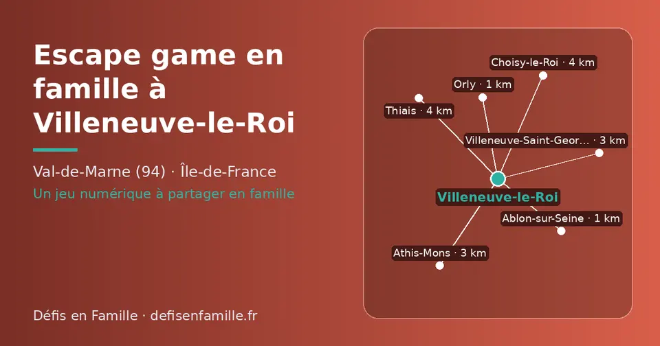 Carte schématique : Villeneuve-le-Roi et les communes voisines présentées sur ce site (Orly, Ablon-sur-Seine, Athis-Mons, Villeneuve-Saint-Georges, Thiais, Choisy-le-Roi)